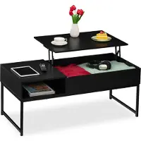 Relaxdays Salontafel, Tafel basse (110 x 50 x 56 cm)