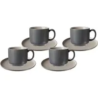 Ritzenhoff & Breker Kaffeetassen mit Untertassen Jasper 240 ml Set van 4