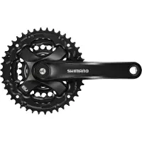 Shimano Crankstel 6/7/8 speed FC-TY501 175mm 42x34x24T - zwart
