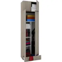 Hioshop Vandol II Universele kast met bovenblad 4 deuren en 1 lade Sonoma eiken decor.