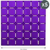 MSV Anti-Slip Badmat Set – 5 Stuks Douchemat Anti-Slip met Zuignappen voor Bad en Douche – Geschikt voor Kinderen