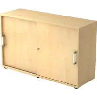 Hjh OFFICE PRO BETA 1752S - Esdoorn Hoogte van de map | 2 OH Schuifwandkast Chrome metaal handgreep