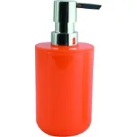 Spirella MSV Zeeppompje/dispenser Porto - PS kunststof - oranje - 7 x 16 cm - 260 ml - Zeeppompjes