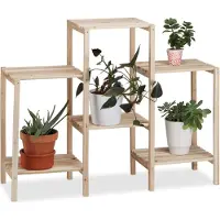 Relaxdays plantenrek hout - voor binnen - 70 x 89 x 27 cm