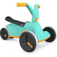 Berg GO Twirl Loopauto - 10-30 maanden - Incl. Uitdagend spel - Ergonomisch - Fluisterstille banden - Turquoise