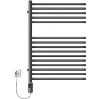 LuxeBath Elektrische badkamerradiator met verwarmingselement 600W U-vormige kamerscherm 500x800 mm antraciet