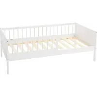 ML-Design Kinderbed 80x160 cm met lattenbodem en uitvalbeveiliging wit grenenhout ML design