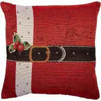Clayre & Eef Kussenhoes 44x44 cm Rood Polyester Kerstman