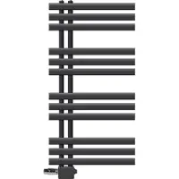 LuxeBath Badkamer radiator middenaansluiting 500x1000 mm antraciet met universele aansluitset