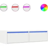 vidaXL Tv-meubel met LED-verlichting 100X35,5x25 cm wit
