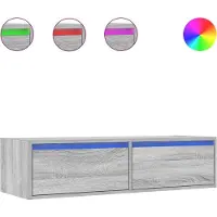vidaXL Tv-meubel met LED-verlichting 100X35,5x25 cm grijs sonoma eiken