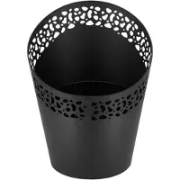 Esschert Design Vuuremmer zwart - laser cut rondjes