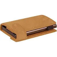 Tony Perotti Furbo leren RFID Pasjeshouder met bankbiljet- en kleingeldvak - Cognac