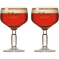 La Trappe Bierglazen Bokaal 250 ml - Set van 2 glazen voor -bier - Ideaal voor koude dranken - Vaatwasserbestendig - Helder glas - Glas - 250 x 250 x 150 mm - Glaswerk - Bierglazen