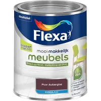 Flexa - Mooi Makkelijk Meubels Zijdeglans - Puur Aubergine - Mengverf - 750 Ml