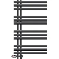 LuxeBath Badkamerradiator middenaansluiting 600x1000 mm antraciet met onderaansluitset