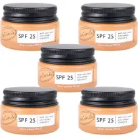 UpCircle Zonnebrand crème - SPF 25 - Upcycled frambozen - Face - UVA - UVB Filters - 20 ML - 5 stuks