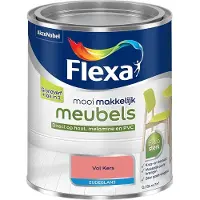 Flexa - Mooi Makkelijk Meubels Zijdeglans - Vol Kers - Mengverf - 750 Ml