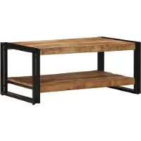vidaXL Salontafel 90x50x38 cm massief ruw mangohout
