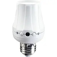 Ecosavers Daglicht Sensor Lampvoet E27 automatisch aan schakelen als het donker wordt - timer voor verlichting