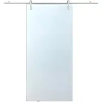 Vente-unique Schuifdeur met opbouwsysteem CLEAVER - H205 x L93 cm - Gehard glas