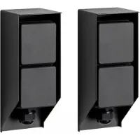 Ks Verlichting Set van 2 Tuinstopcontact Double Wall buitenstopcontact zwart