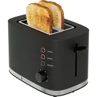 Kitchenbrothers Broodrooster - Broodrooster - 6 Warmteniveaus - 2 Extra Brede Sleuven - 870W - Zwart