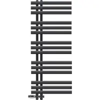 LuxeBath Badkamerradiator middenaansluiting 500x1200 mm antraciet met onderaansluitset