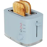 Kitchenbrothers Broodrooster - Toaster - 6 Instelbare Warmteniveaus - 2 Extra Brede Sleuven - 870W - Pastel Blauw