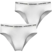 Björn Borg Core Logo High Waist Brief 2-pack Wit | Maat: S