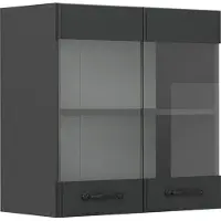 Vicco R-Line Glazen keukenkast – 60 cm Antraciet landhuis