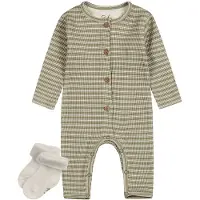 Dirkje - Noppies - Boxpak Light Faded Green - sokjes offwhite - Maat 74