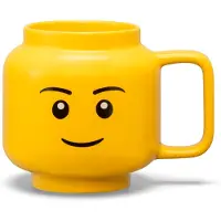 LEGO - Keramische Mok Hoofd Happy Boy 255 ml - Aardewerk - Geel