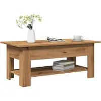 DKD Home Decor Salontafel 102x55x42 cm bewerkt hout artisanaal eikenkleur