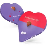 Milka hart met tekst "Speciaal voor jou - Giftbox - 30 pralines in hartjesvorm