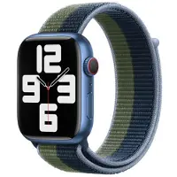 Apple Sport Loop band voor de Watch | 44/45/46/49 mm - Abyss Blue/Moss Green