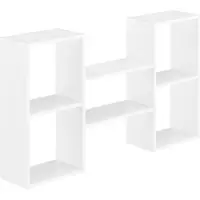 En.casa Wandplank Lillesand 4 vakken en 2 planken 101x18x60 cm wit