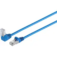 S-Impuls S/FTP CAT6 Gigabit netwerkkabel haaks/recht / blauw - 5 meter