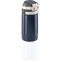 Leifheit thermosbeker Flip - 350 ml - RVS - donkerblauw