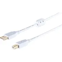 Shiverpeaks USB naar USB-B kabel - USB2.0 - tot 2A / wit - 1,8 meter