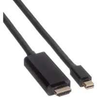 Roline Premium Mini DisplayPort 1.2 naar HDMI 2.0 kabel (4K 60 Hz) / zwart - 3 meter