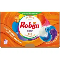 Robijn 1+1 Gratis: Wascapsules 3-in-1 Color 15 Stuks