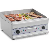Royal Catering Elektrische bakplaat - 60 cm - glad - 2 x 3200 W