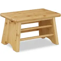 Relaxdays opstapkrukje bamboe - tot 100 kg - voetenbank - kinderkruk toilet - 20 cm hoog