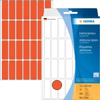 Herma Multifunctionele etiketten 2362 Zelfklevend Rood 13 x 40 mm 32 Vellen à 28 Etiketten