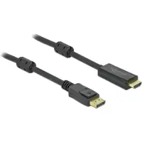 DeLOCK 85957 DisplayPort-kabel DisplayPort / HDMI Aansluitkabel DisplayPort-stekker, HDMI-A-stekker 3 m Zwart Vergulde steekcontacten, 4K UHD