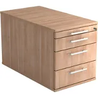Hjh OFFICE PRO SIGNA TC30 RE - Rolcontainer Hout Walnoot met 3 lades Rail handvat (kunststof)