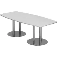 Hjh OFFICE PRO KARAT S 22 C - Karat Wit met voetstuk / chroom 220 x 103