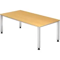 Hjh OFFICE PRO QUEO 2E S - Beuken 200 x 100 Tafelhoogte I In hoogte verstelbaar