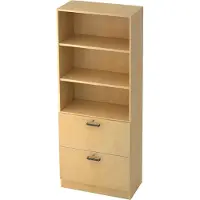 Hjh OFFICE PRO SIGNA G 7300 SG - Esdoorn Hoogte van de map | 5 OH Kast met ophangsysteem ( afsluitbaar) Greeplijst kunststof